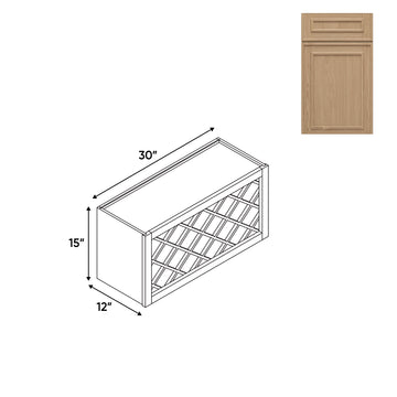 RTA - Elegant Shaker Oak - Wine Rack - 30