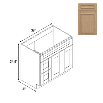 RTA - Elegant Shaker Oak - 36