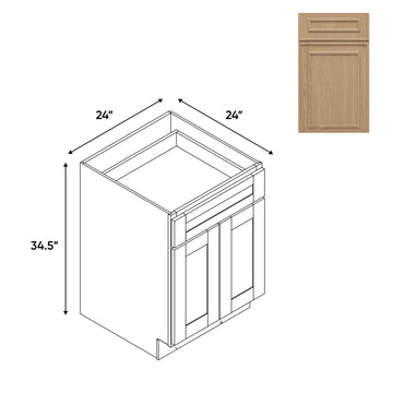 RTA - Elegant Shaker Oak - 24