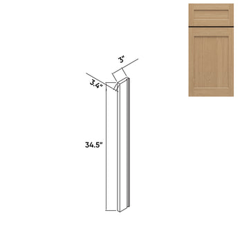 RTA - Oak Shaker - 3"W - Wood Return - 3"W x 34.5"H x 0.75"D - OS-DWR3