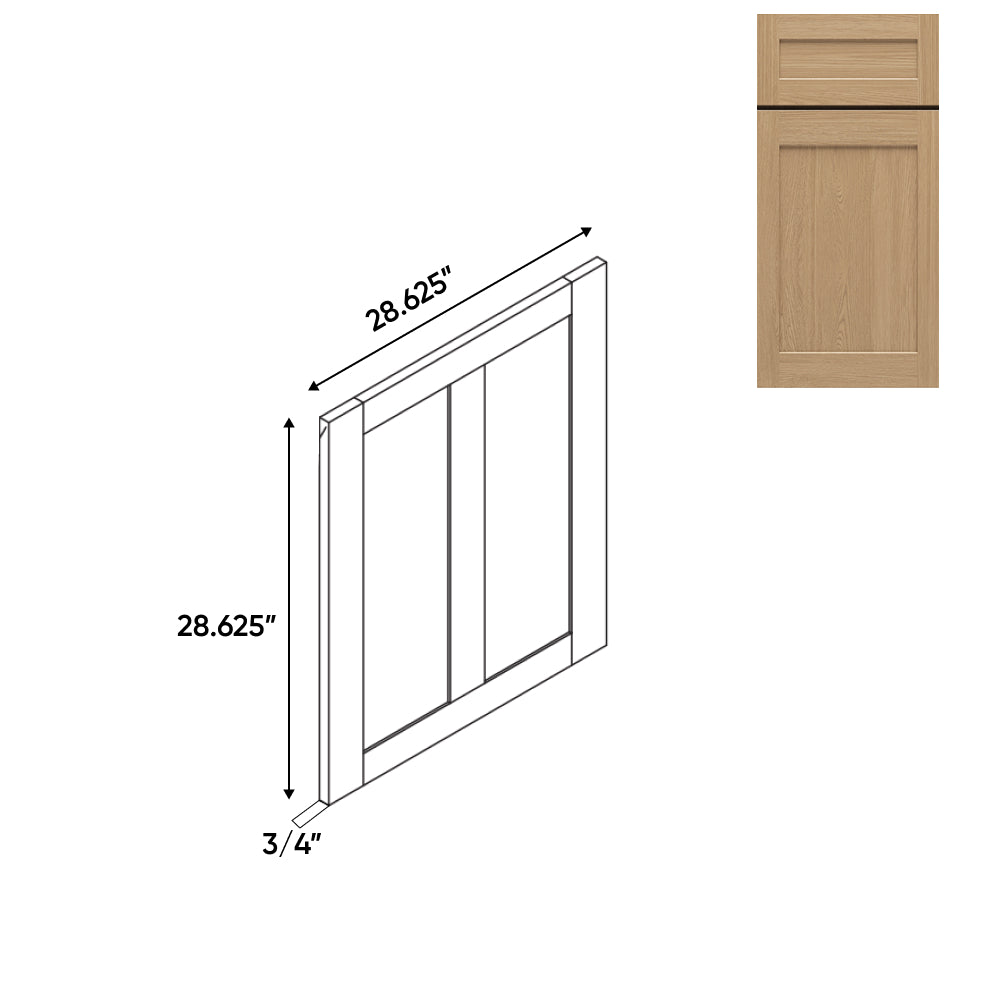 RTA - Oak Shaker - 3.75"W x 28.62"H - Matching Base End Panel 2 - 3.75"W x 28.62"H - OS-MBEP24