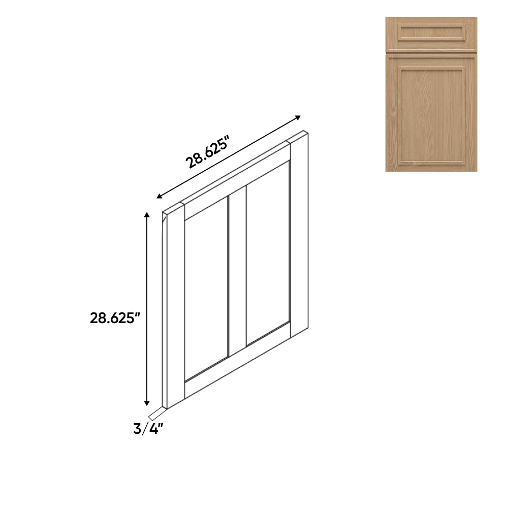 RTA - Elegant Shaker Oak - 3.75"W x 28.62"H - Matching Base End Panel 2