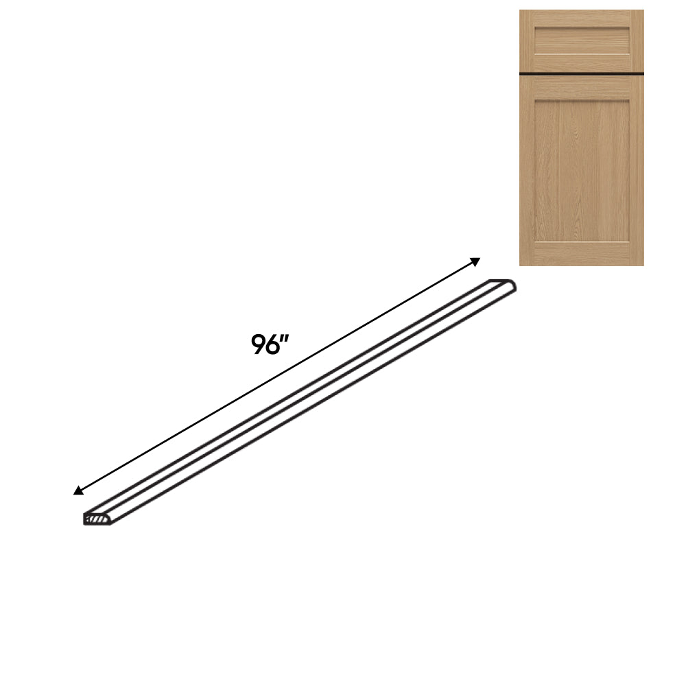 RTA - Oak Shaker - 96"L - Scribe Molding - 96"W x 0.75"H x 0.25"D - OS-SM