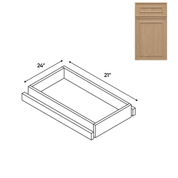 RTA - Elegant Shaker Oak - Base Roll Out Tray - 20