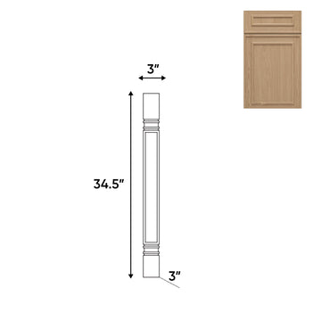 RTA - Elegant Shaker Oak - Turning Post - 3