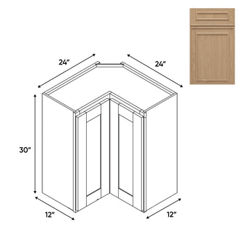 RTA - Elegant Shaker Oak - Wall Easy Reach Cabinet - 24