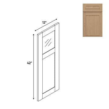 RTA - Elegant Shaker Oak -Wall Glass Door - Left - 12