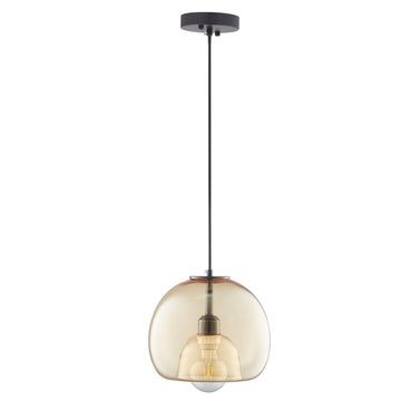 Karina Globe Glass Indoor & Outdoor Pendant Light – Amber