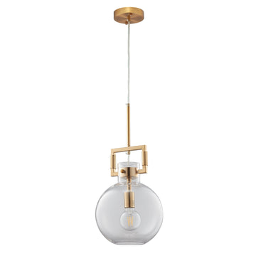 Tula Sphere Glass Indoor & Outdoor Pendant Light-Clear