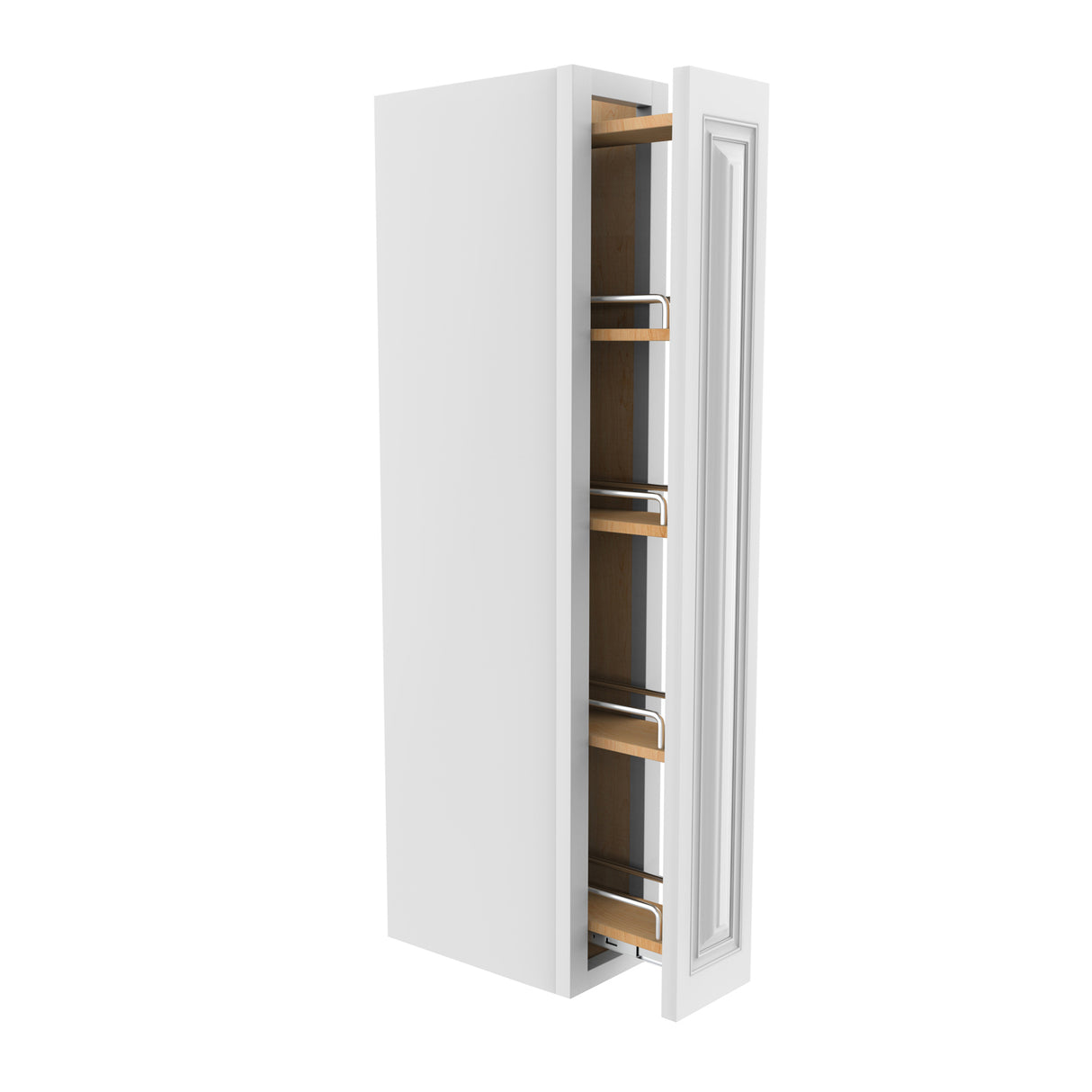 Park Avenue White - Wall Spice Cabinet | 6"W x 42"H x 12"D