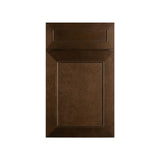 Portland Chestnut - 33 Inch Double Glass Door Wall Cabinet - 33" Width x 12" Height x 12" Depth