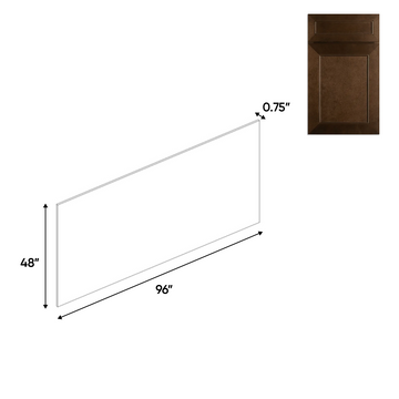 Portland Chestnut - Edge Banded Panels - 48"W x 96"H x 0.75"D - Pre Assembled