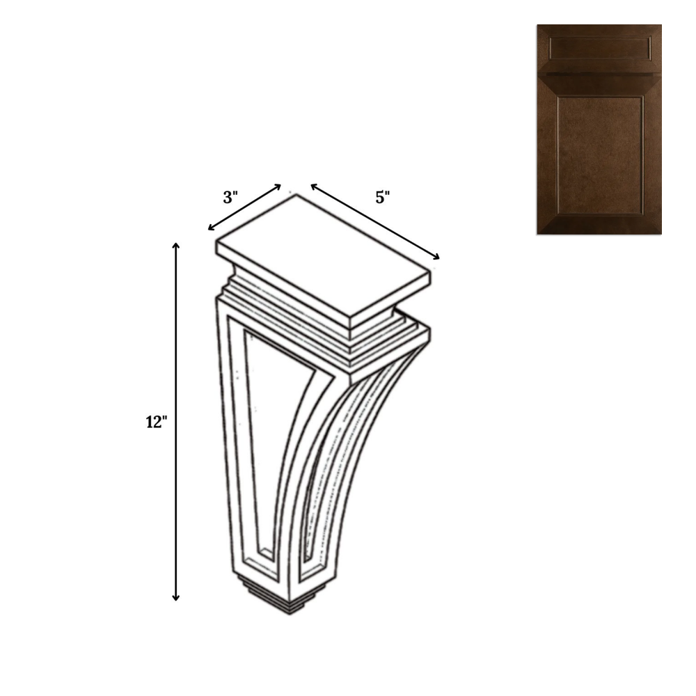 RTA - Portland Chestnut - Structural - 3"W x 12"H x 5"D