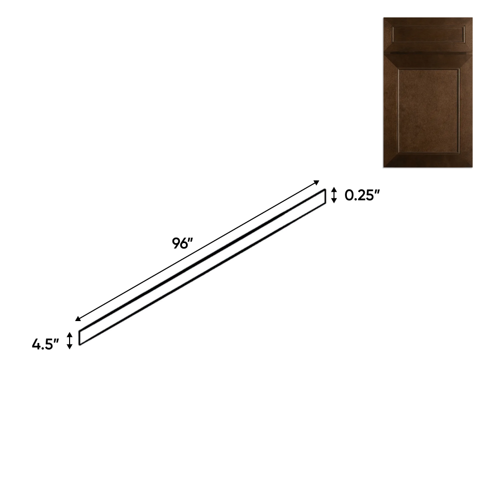 Portland Chestnut - Toe Kick - 96"W x 4.5"H x 0.25"D - Pre Assembled