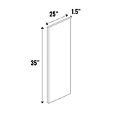 Negro Matte - Finished End Panel 1.5” Thick - 35 Inch Height x 25 Inch Width x 1.5 Inch Depth - M12-PNL25351.5