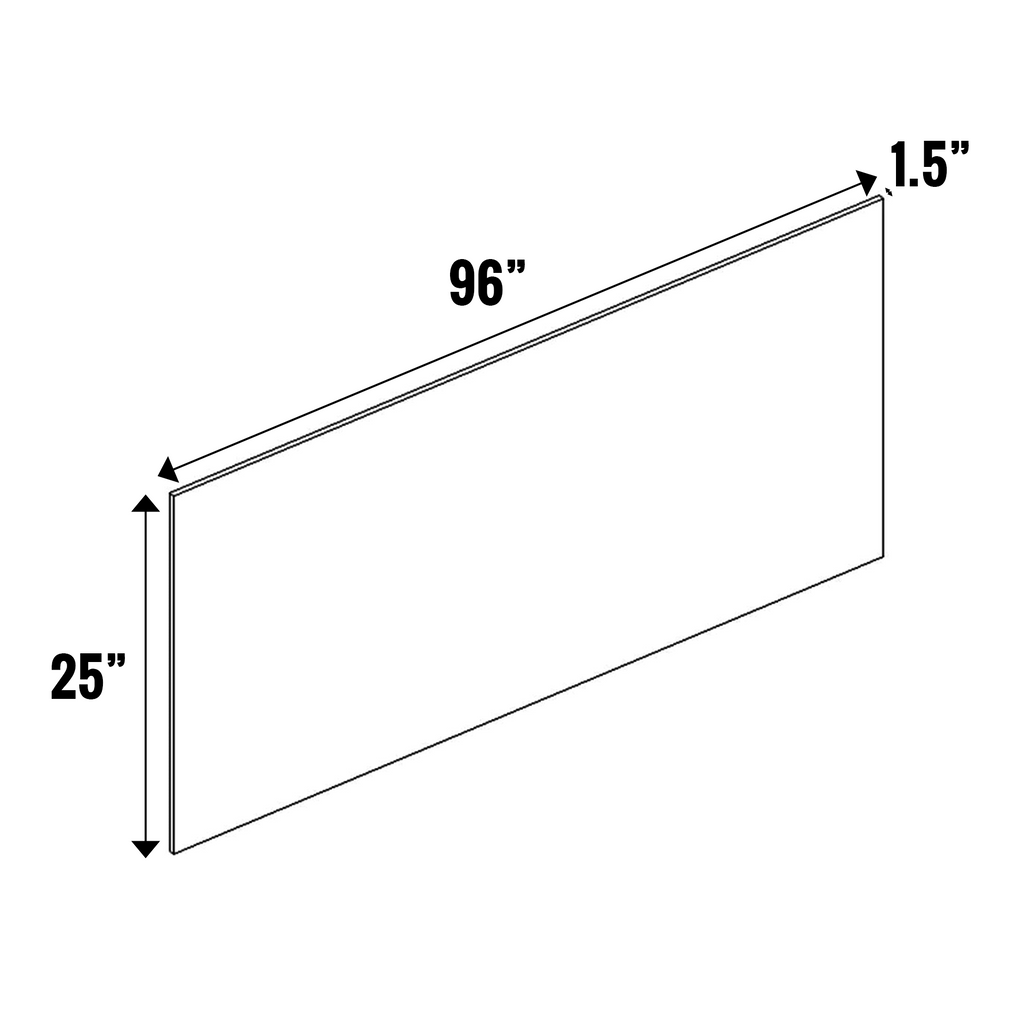 Olmo Gloss - Finished Panel 1.5” Thick - 96 Inch Height x 25 Inch Width x 1.5 Inch Depth - M19-PNL25961.5