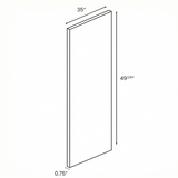 Gris Plomo Matte - Finished End Panel - 49.37 Inch Height x 35 Inch Width x 0.75 Inch Depth - M16-PNL3548