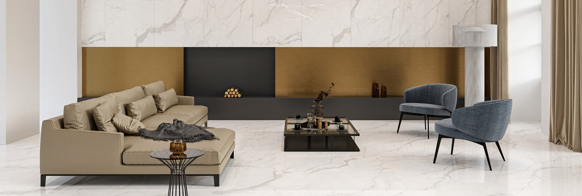 24 In. X 48 In. Calacatta Suave Polished - Porcelain Wall & Floor Tile (15.50 Sqft/Case)