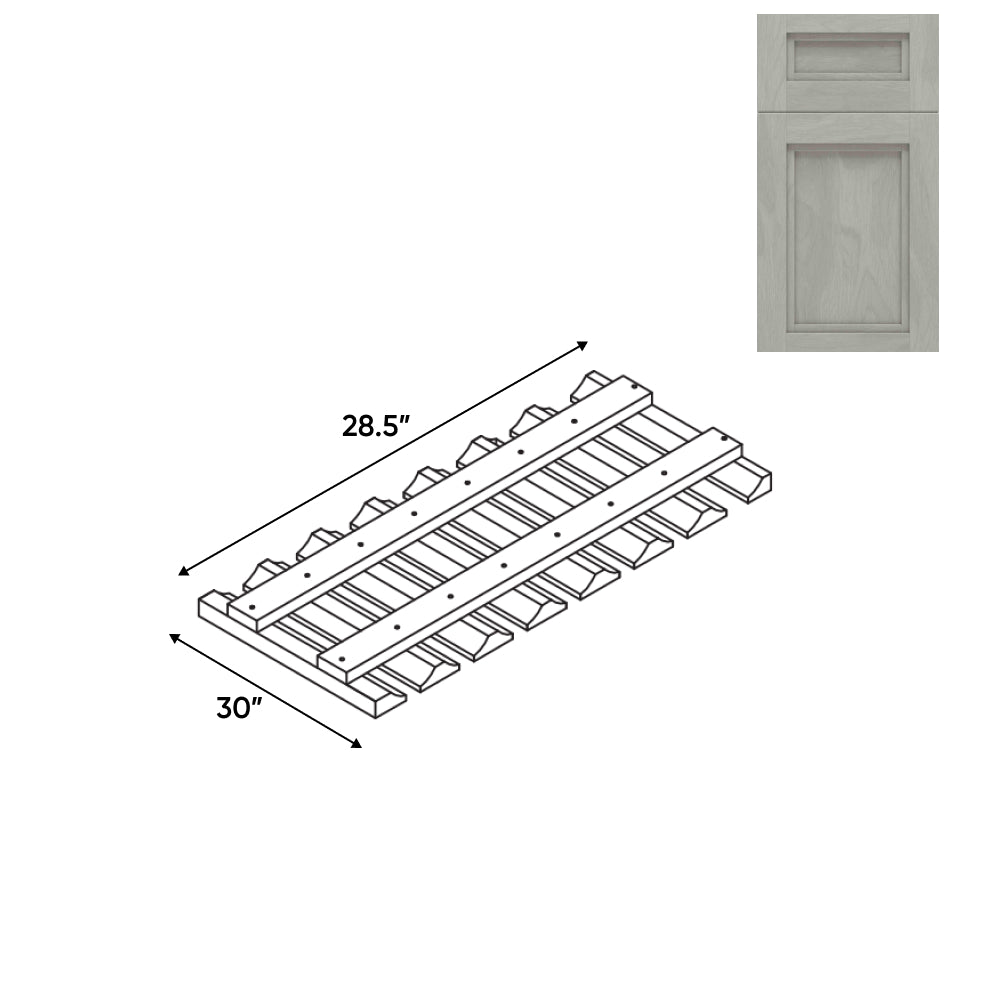 RTA - Havana Plata - 30" - Wall Glass Rack - 30"W x 2"H x 12"D - HAP-30GR