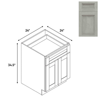 RTA - Havana Plata - 24"W - Base Cabinet with 2 Door 1 Drawer 1 Shelf - 24"W x 34.5"H x 24"D - HAP-B24