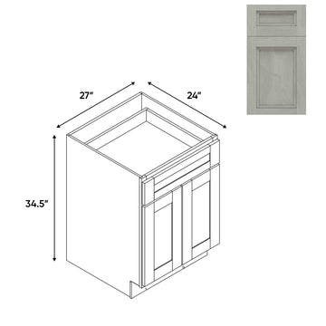 RTA - Havana Plata - 27"W - Base Cabinet with 2 Door 1 Drawer 1 Shelf - 27"W x 34.5"H x 24"D - HAP-B27