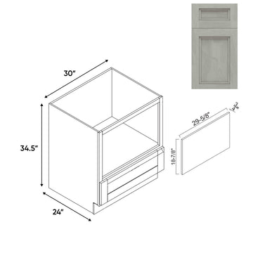 RTA - Havana Plata - Base Microwave Cabinet - 30"W x 34.5"H x 24"D - HAP-B30MW