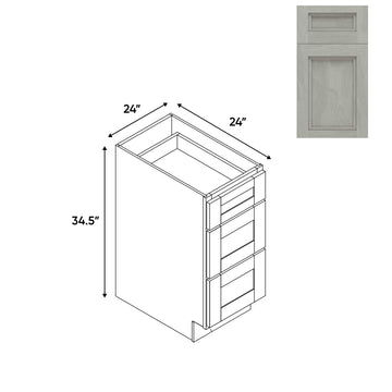 RTA - Havana Plata - 24"W - Drawer Pack Base Cabinets with 3 Drawer - 24"W x 34.5"H x 24"D