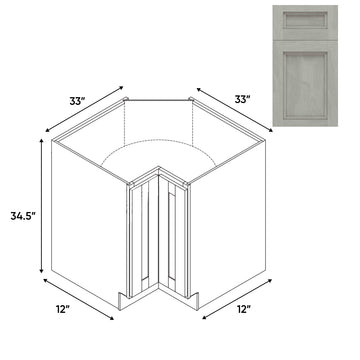 RTA - Havana Plata - Lazy Susan - 1 Door 2 Wood Turning Shelf - 33