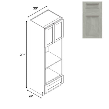 RTA - Havana Plata - Wall Oven Cabinets with 2 Door 1 Drawer - 30"W x 90"H x 24"D - HAP-OC3090U