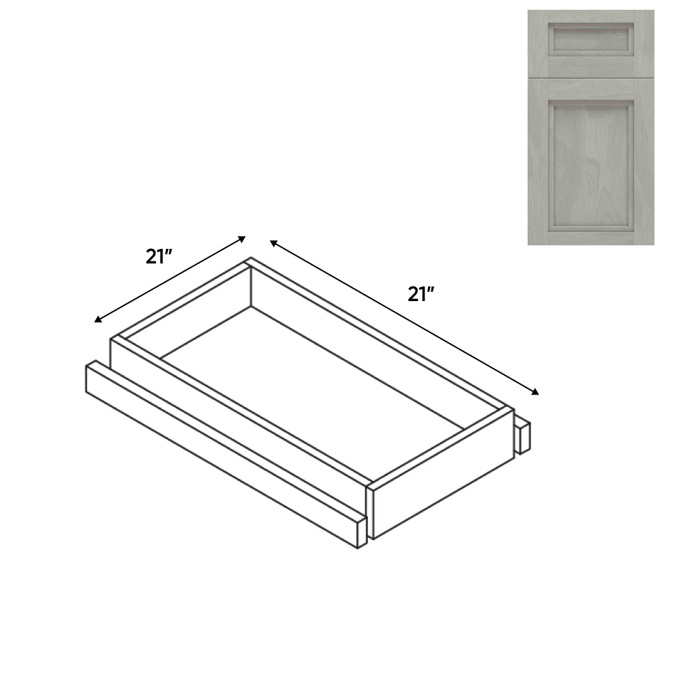 RTA - Havana Plata - Base Roll Out Tray - 17"W x 4.25"H x 21"D - HAP-T21