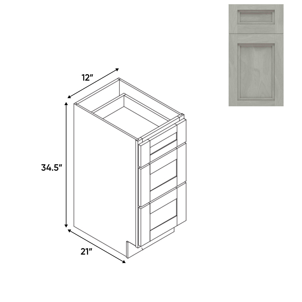 RTA - Havana Plata - Vanity Drawer Pack with Drawer - 12"W x 34.5"H x 24"D - HAP-V12