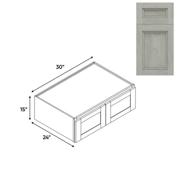 RTA - Havana Plata - Wall High Cabinets with 2 Door - 30"W x 15"H x 24"D - HAP-W301524