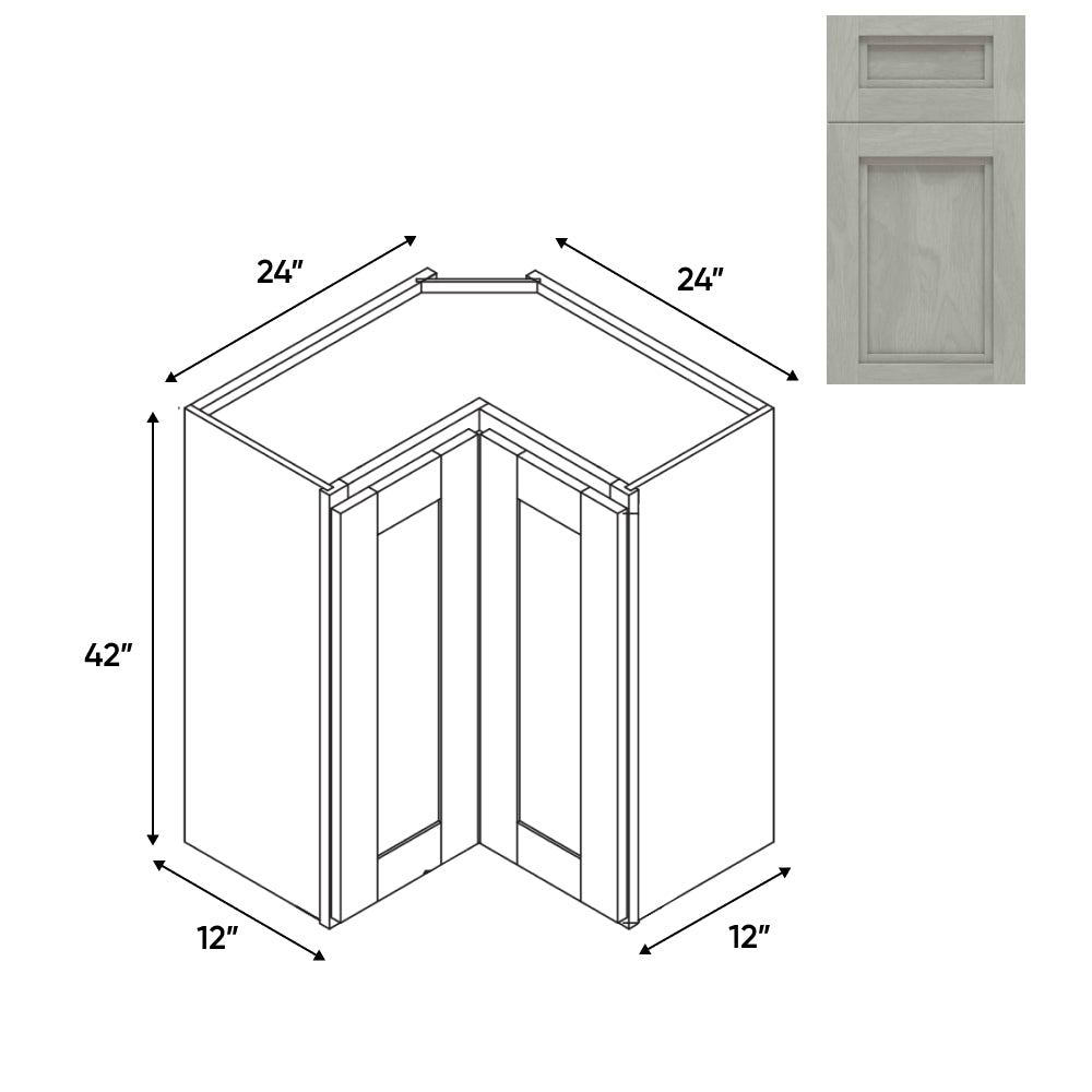 RTA - Havana Plata - Wall Easy Reach Cabinet - 24"W x 42"H x 12"D - HAP-WER2442