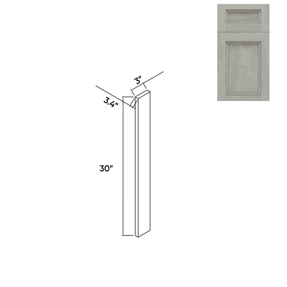 RTA - Havana Plata - Wood Wall Filler - 3"W x 30"H x 0.75"D - HAP-WF330