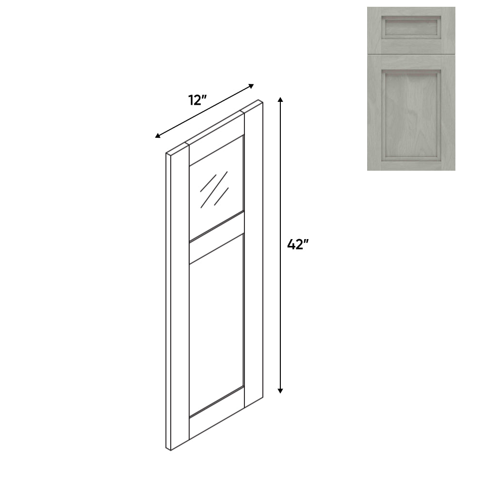 RTA - Havana Plata - Wall Glass Door - Right - 12"W x 42"H - HAP-WGD1242R