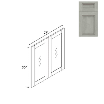 RTA - Havana Plata - Wall Molding Glass Door with 2 Door - 27"W x 30"H x 0.75"D - HAP-WMD2730GD