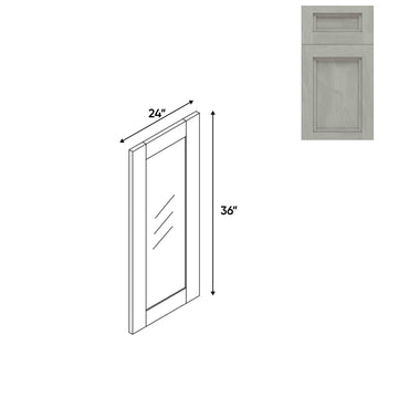 RTA - Havana Plata - Diagonal Wall Molding Glass Door with 1 Door - 24"W x 36"H x 0.75"D - HAP-WMDC2436GD