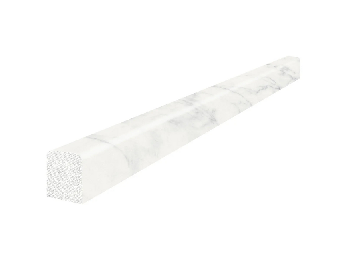 1/2 x 12 in Eterna Bianco Polished Marble Deco-Bar