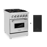 ZLINE 24 in. 2.8 cu. ft. Legacy Dual Fuel Range with 4 Burner Gas Cooktop and Electric Convection Oven