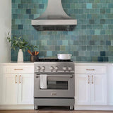 ZLINE 30" Designer Series Fingerprint Resistant Stainless Steel Ducted Wall Range Hood (8632S-30)