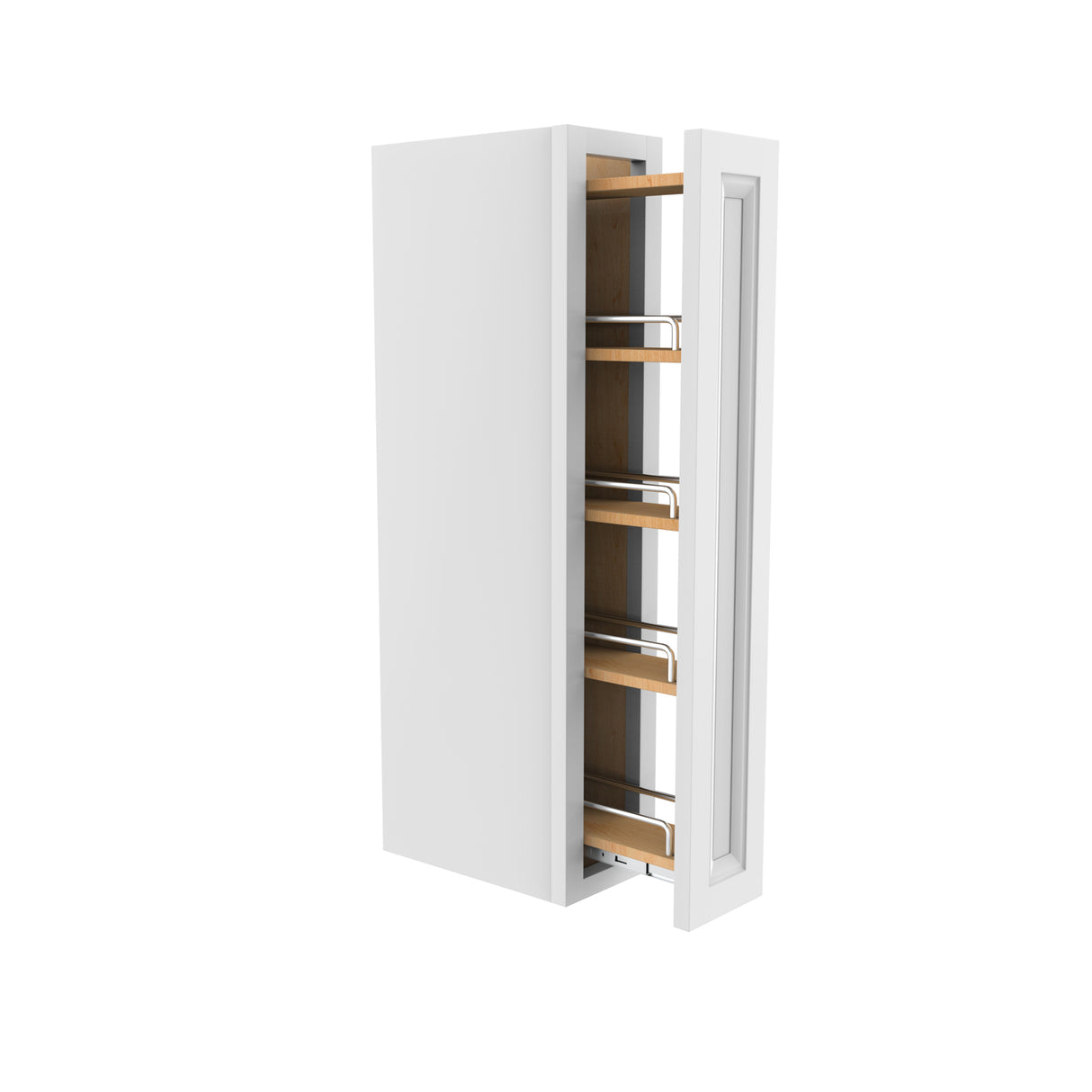 Richmond White 6"W x 36"H x 12"D Wall Spice Cabinet