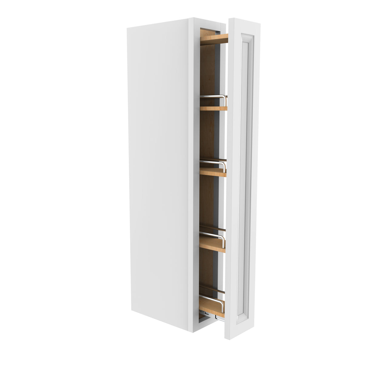 Richmond White - 6"W x 42"H x 12"D - Wall Spice Cabinet