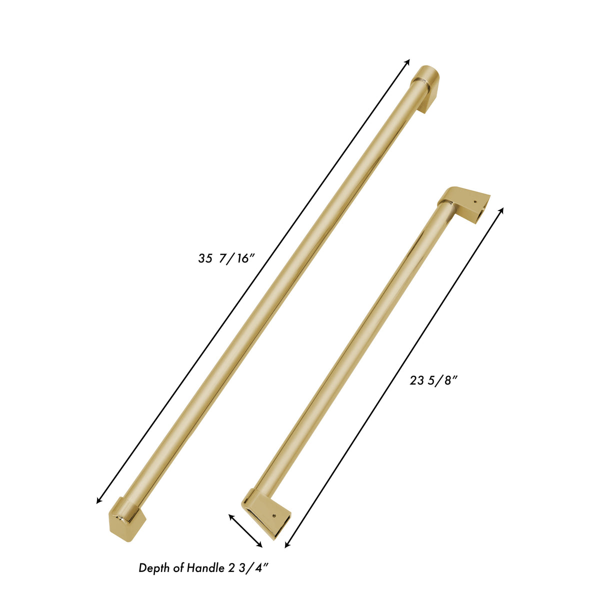 ZLINE Autograph Edition 30 in. Built-in Refrigerator Handles (Set of 2) in Champagne Bronze (RBIVHZ-CB-30)