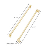 ZLINE Autograph Edition Polished Gold Traditional Handles (Set of 4) for Counter-Depth and Standard-Depth Refrigerators (RFMHZ-36-G)