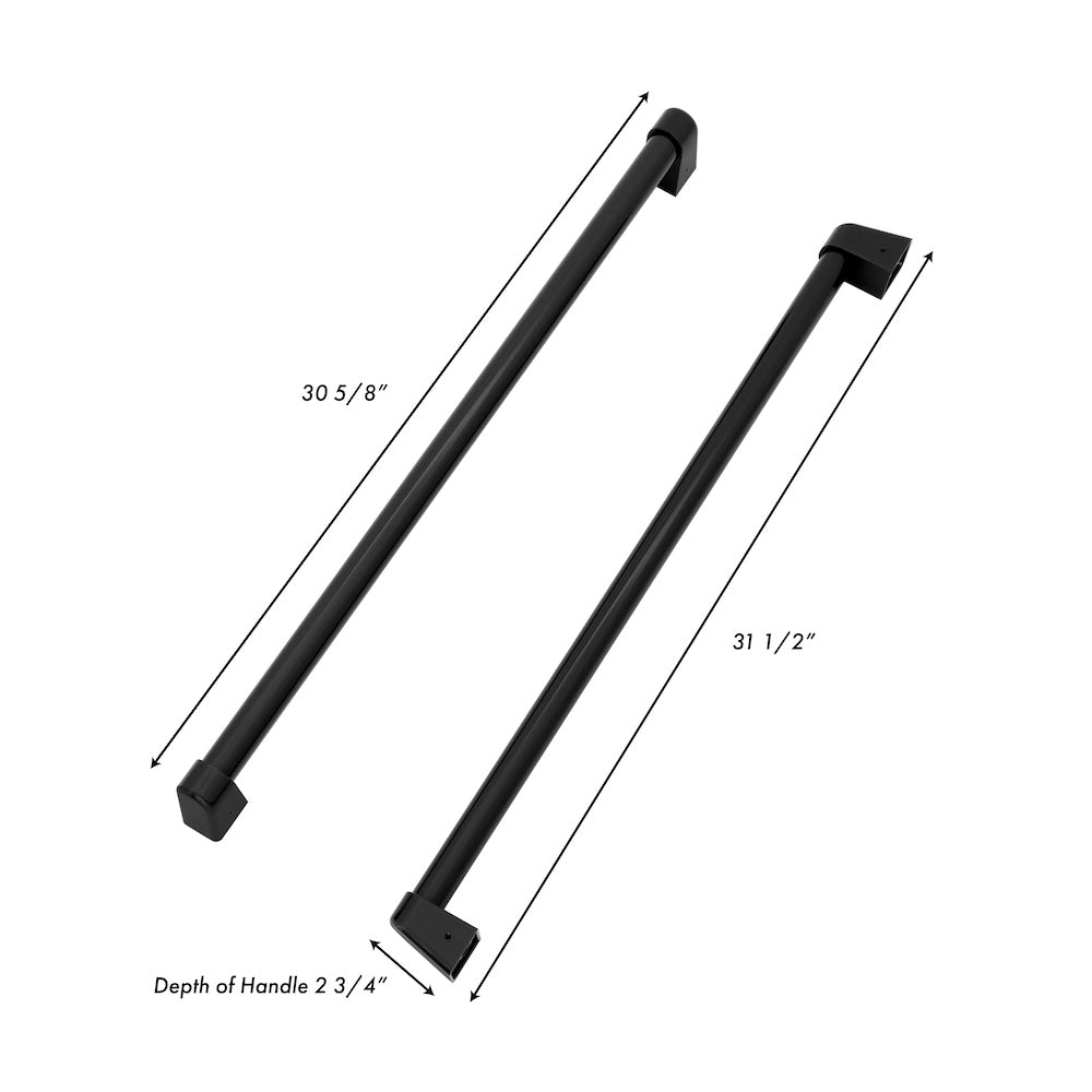 ZLINE Autograph Edition Matte Black Traditional Handles (Set of 4) for Counter-Depth and Standard-Depth Refrigerators (RFMHZ-36-MB)
