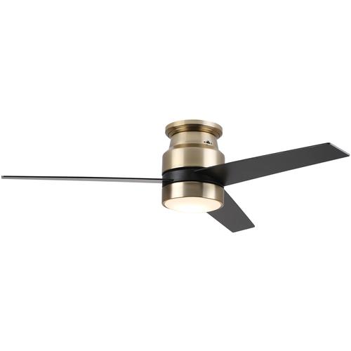 Ranger 52" In. Gold/Black 3 Blade Smart Ceiling Fan with LED Light Kit Works with Wall control, Wi-Fi apps and Voice control via Google Assistant/Alexa/Siri