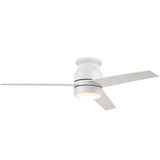 Ranger 52" In. White/White 3 Blade Smart Ceiling Fan with LED Light Kit Works with Wall control, Wi-Fi apps and Voice control via Google Assistant/Alexa/Siri