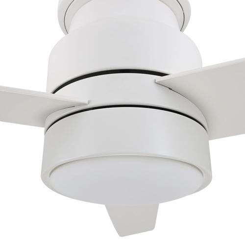 Ranger 52" In. White/White 3 Blade Smart Ceiling Fan with LED Light Kit Works with Wall control, Wi-Fi apps and Voice control via Google Assistant/Alexa/Siri