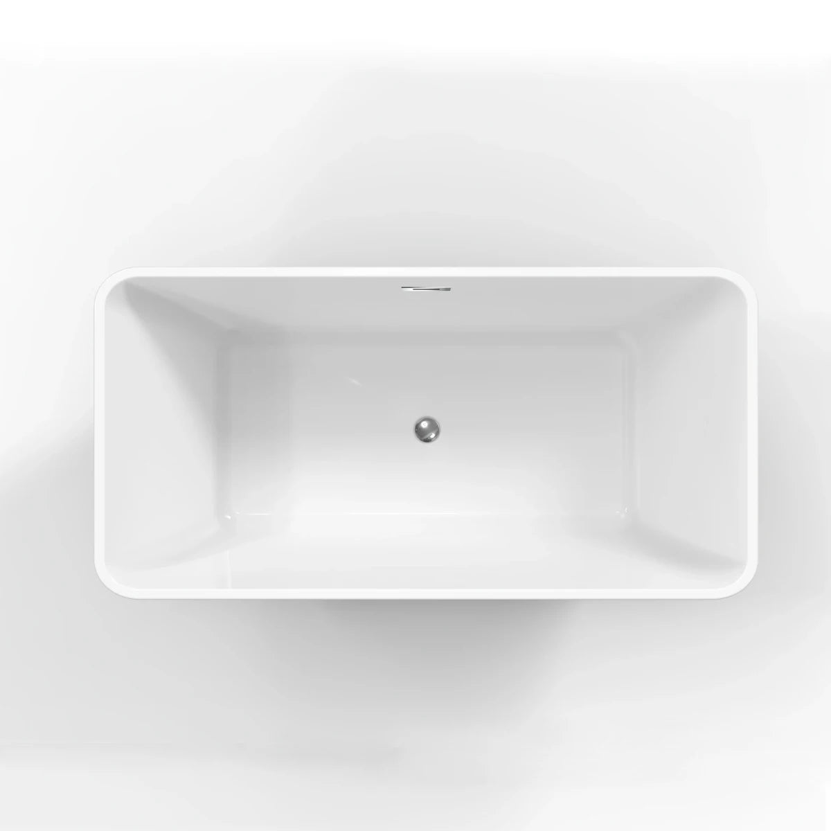 Liberty 67 in. Classic Series Acrylic Freestanding Soaking Bathtub in Glossy White with Chrome-Plated Drain Cover & Pop Up-Overflow Hole