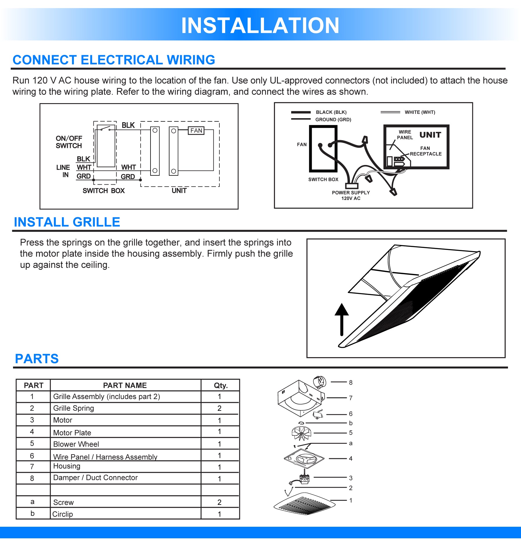 Sterling Value Series S50 Bathroom Exhaust Fan